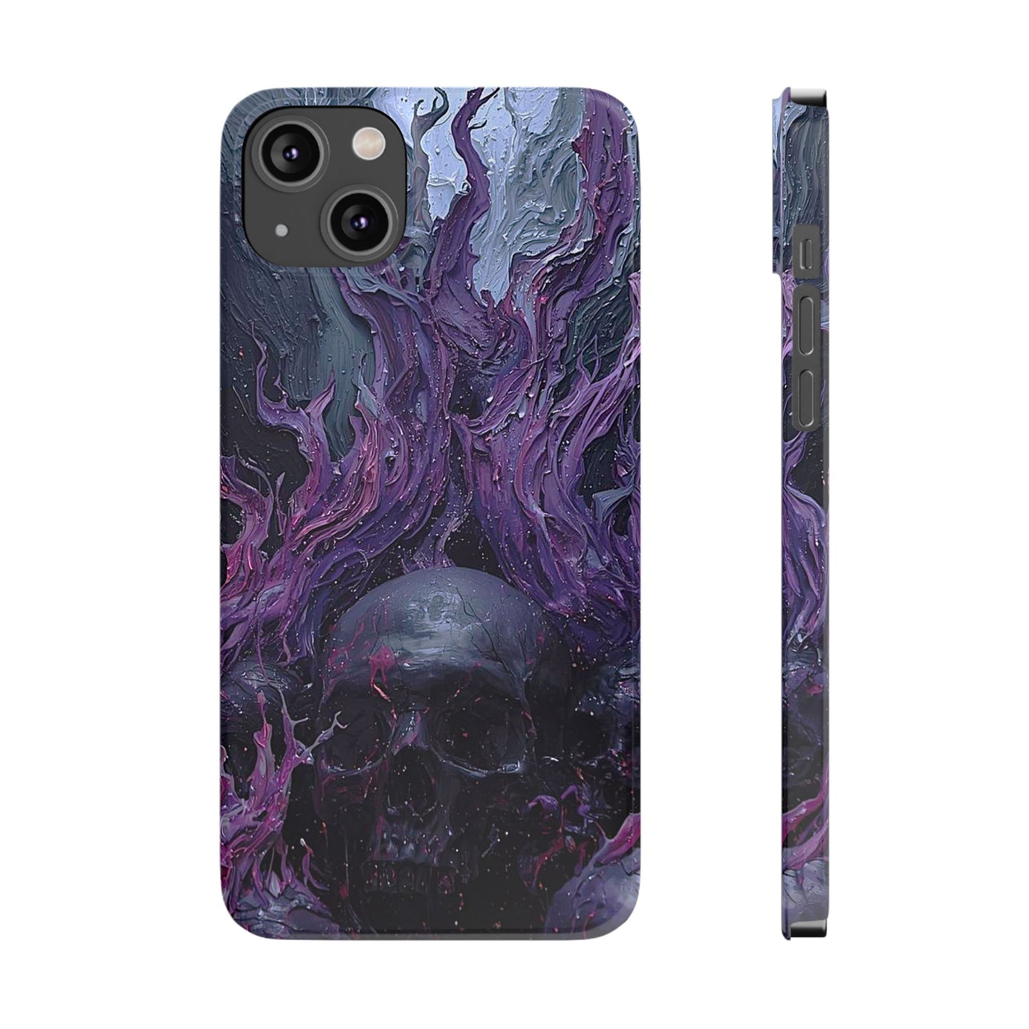 Crowned in Violet Flame Slim Phone Cases