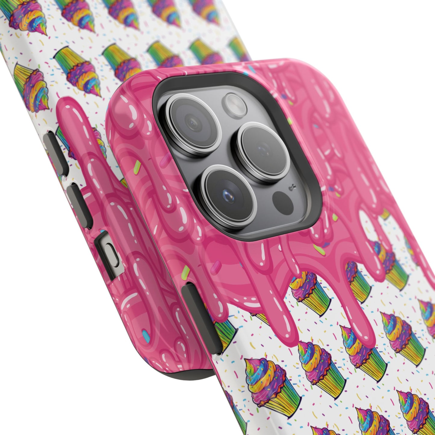 Rainbow Cupcake Phone Case — Magnetic Impact-Resistant Protective Cover