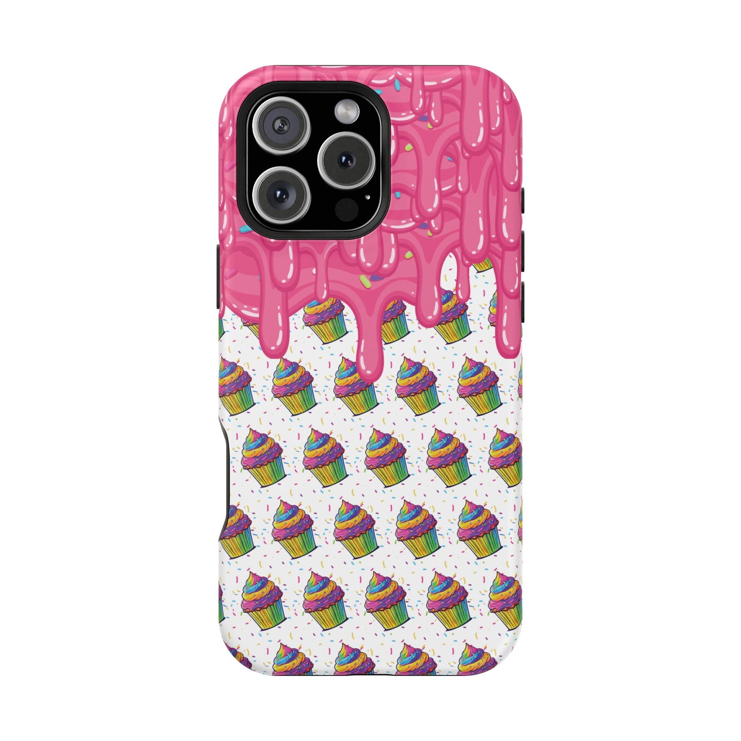 Rainbow Cupcake Phone Case — Magnetic Impact-Resistant Protective Cover