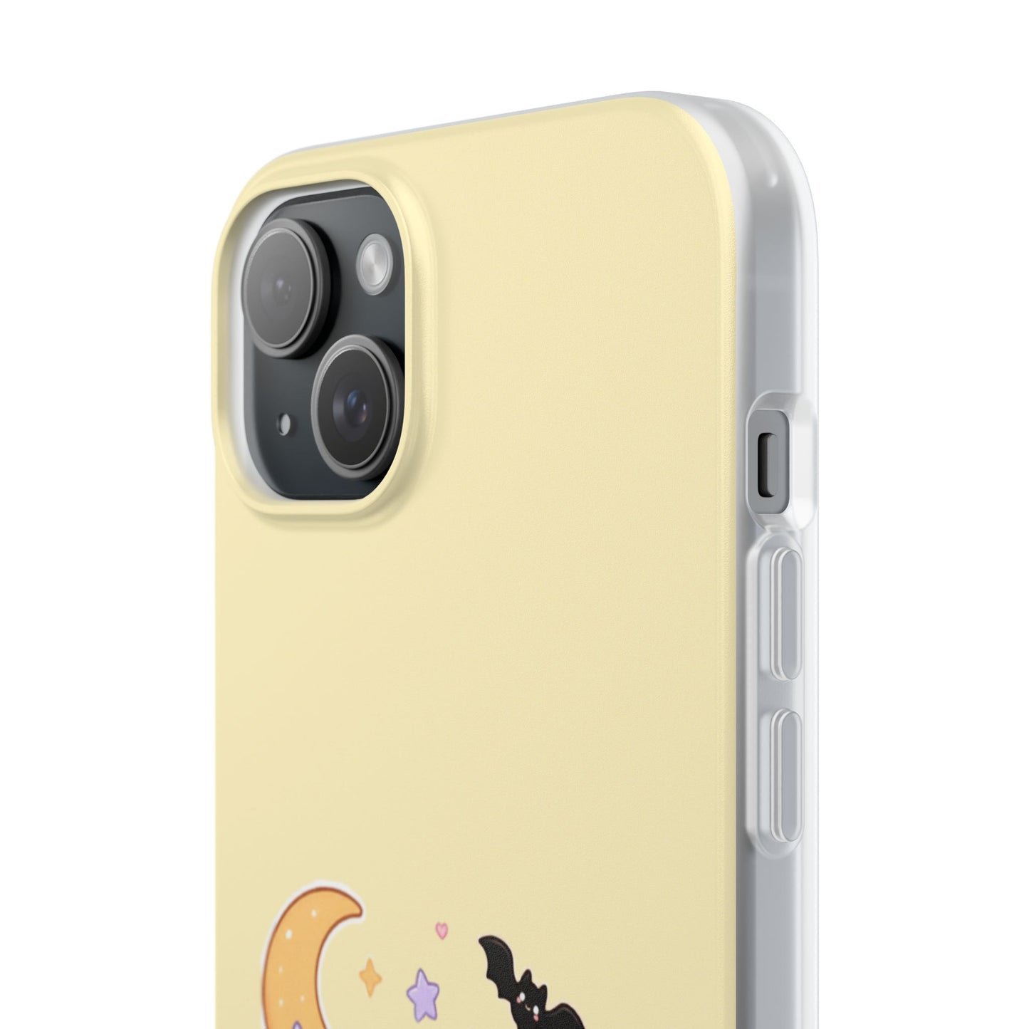 Cute Halloween Black Cat Phone Case — Kawaii Pumpkin & Ghosts Flexi Case