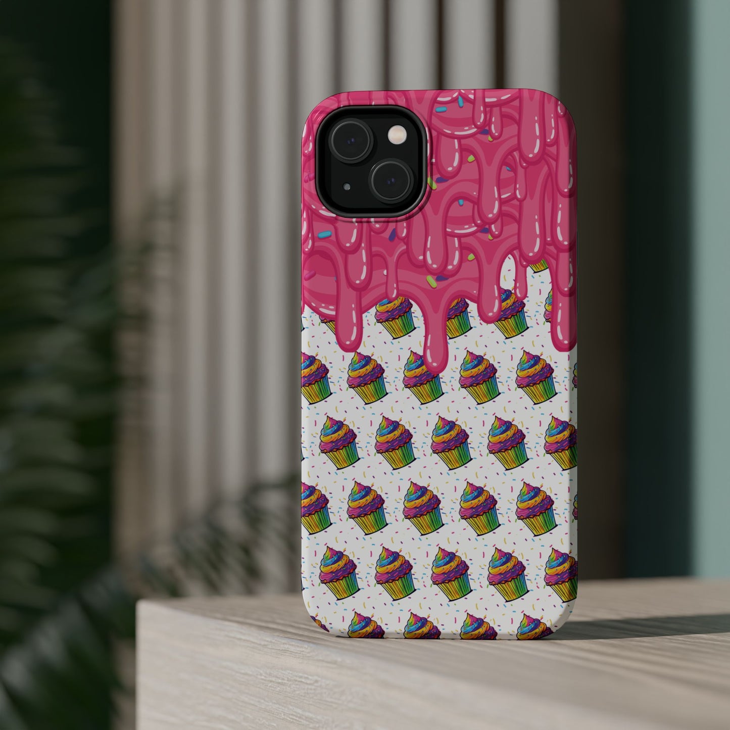 Rainbow Cupcake Phone Case — Magnetic Impact-Resistant Protective Cover
