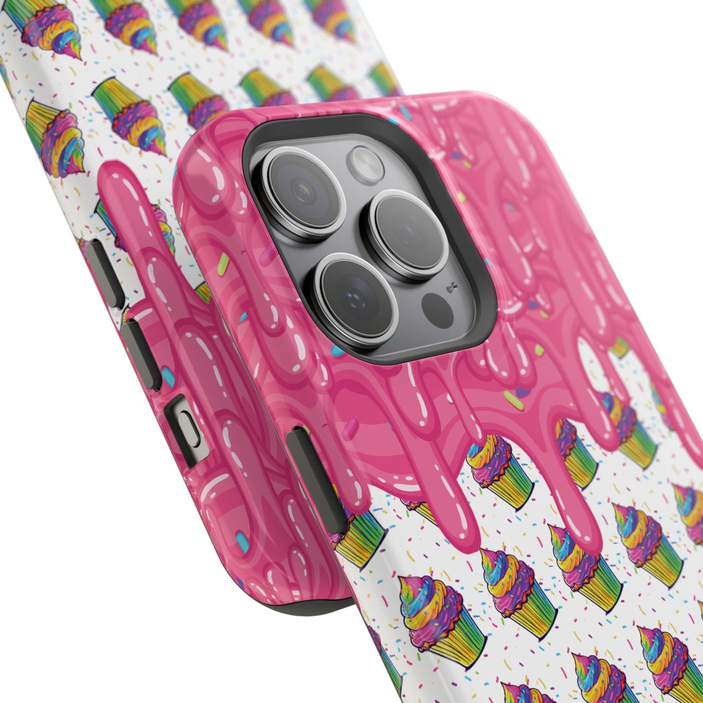 Rainbow Cupcake Phone Case — Magnetic Impact-Resistant Protective Cover