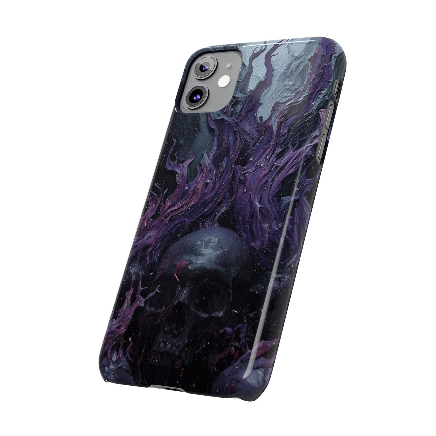 Crowned in Violet Flame Slim Phone Cases