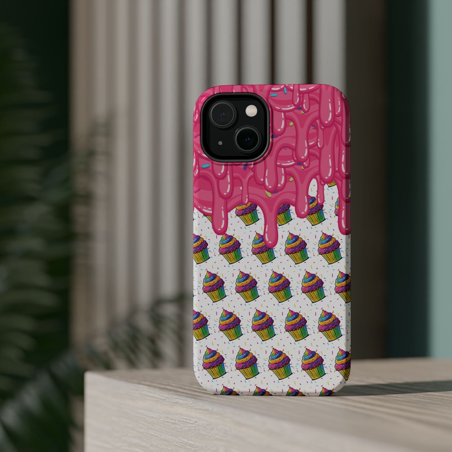 Rainbow Cupcake Phone Case — Magnetic Impact-Resistant Protective Cover