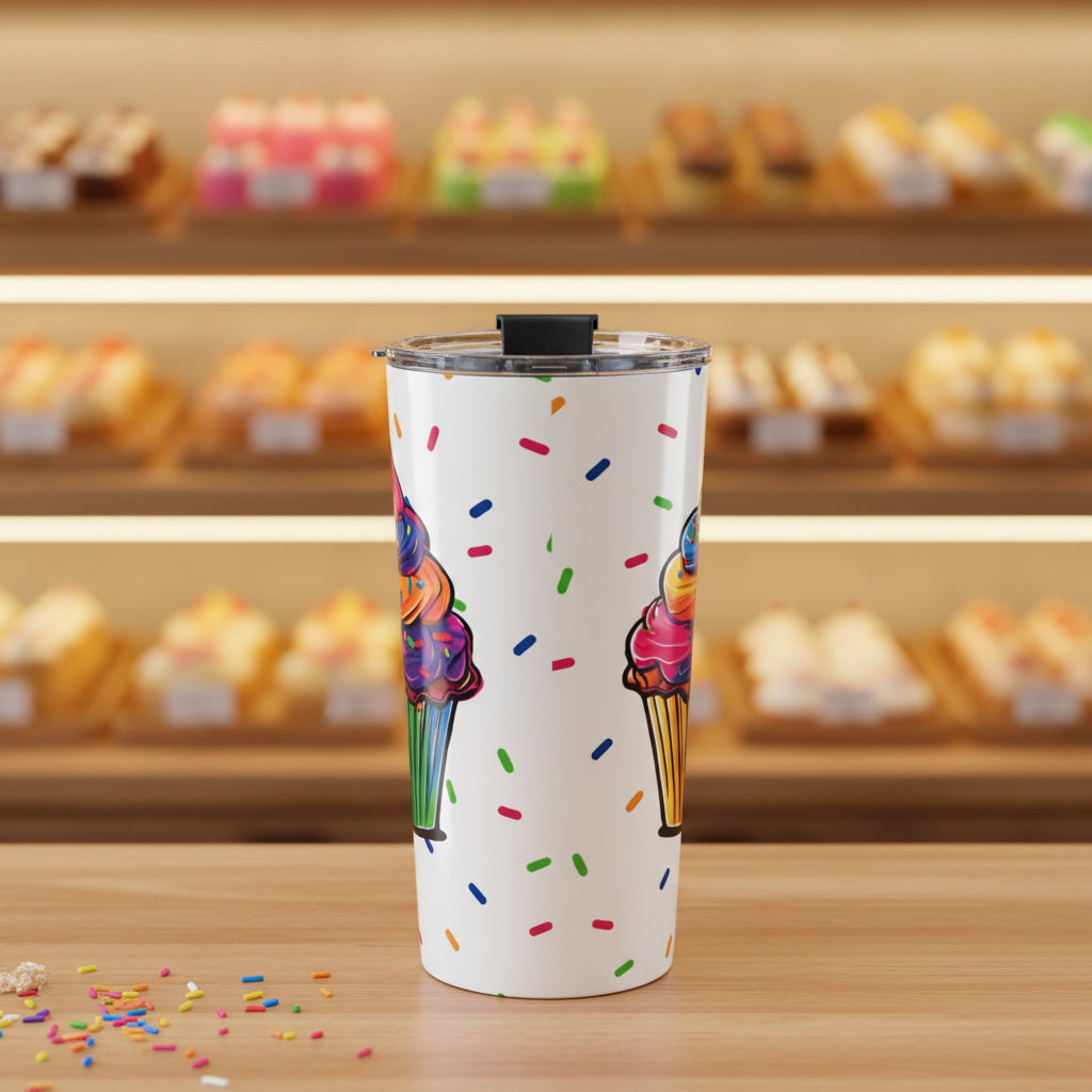 20oz Cup: Rainbow Cupcake Tumbler