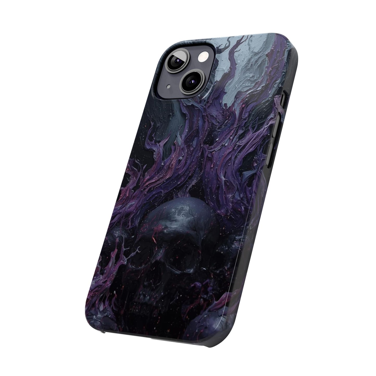 Crowned in Violet Flame Slim Phone Cases