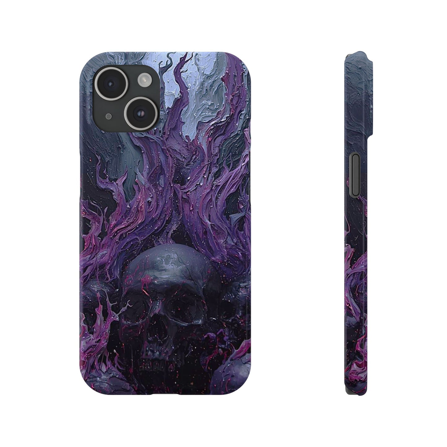 Crowned in Violet Flame Slim Phone Cases