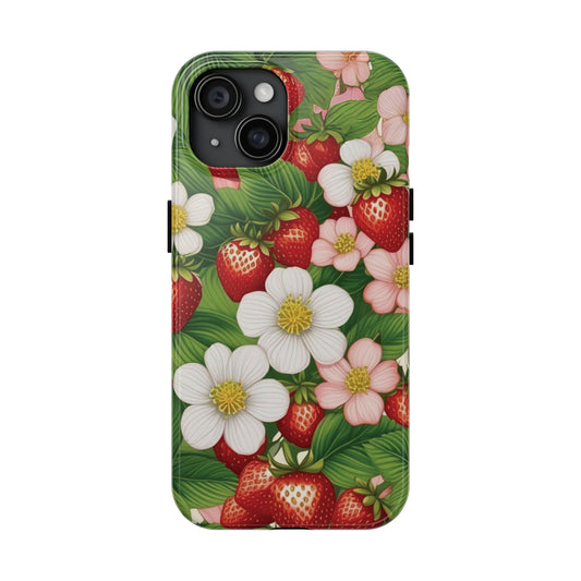 Tough Phone Cases in Strawberry Dreams Pattern