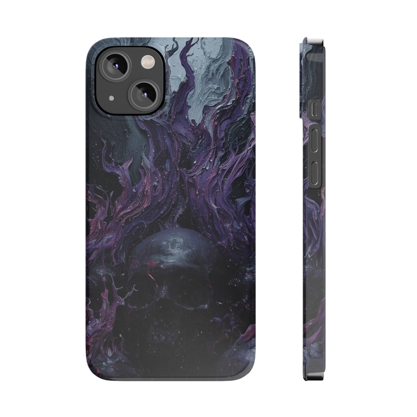 Crowned in Violet Flame Slim Phone Cases