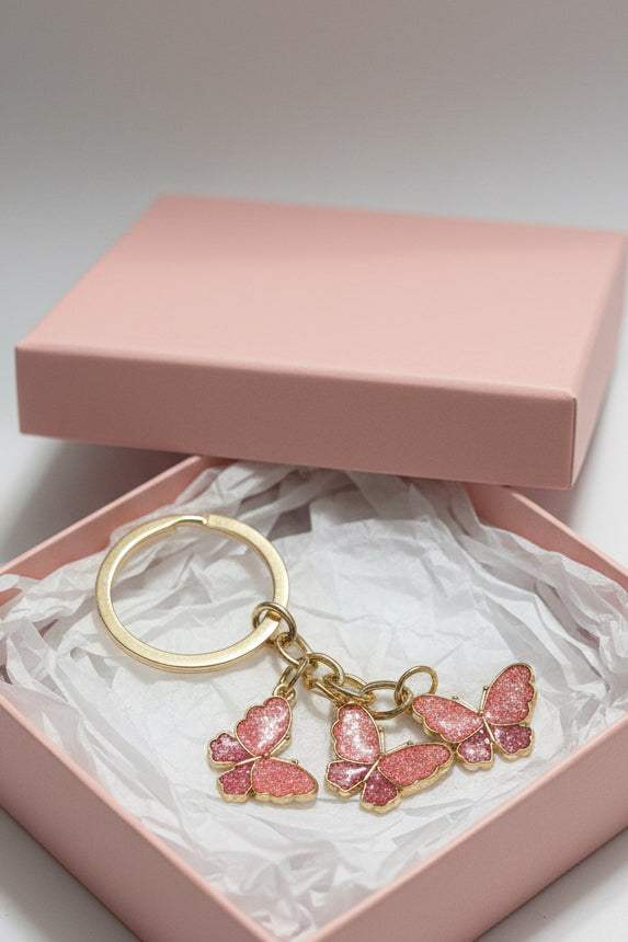 Sparkle Butterfly Keychains