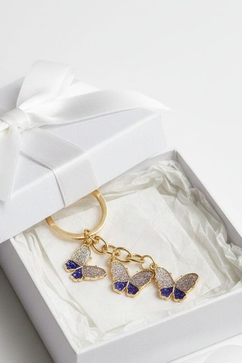 Sparkle Butterfly Keychains