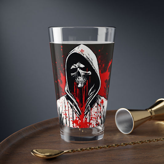 Death Hoodie Mixing Glass, 16oz Pint Glass