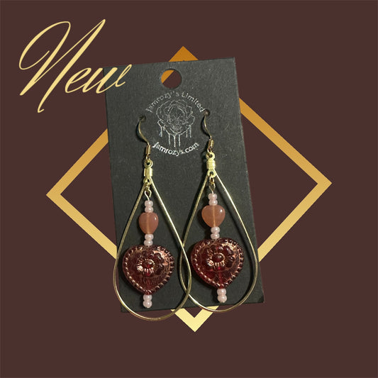 Gothic Valentine Teardrop Earrings